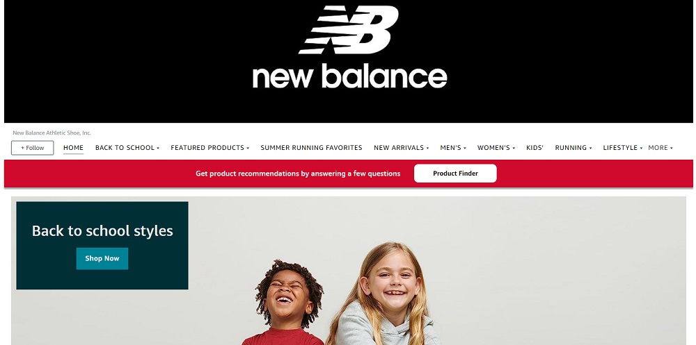 New Balance's Brand Store on Amazon